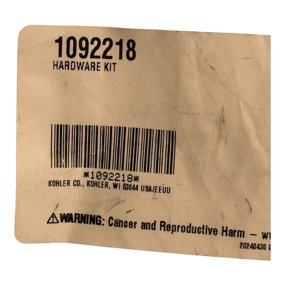 Kohler K-1092218 Genuine Hardware Kit Sealed Package - Picture 3 of 3
